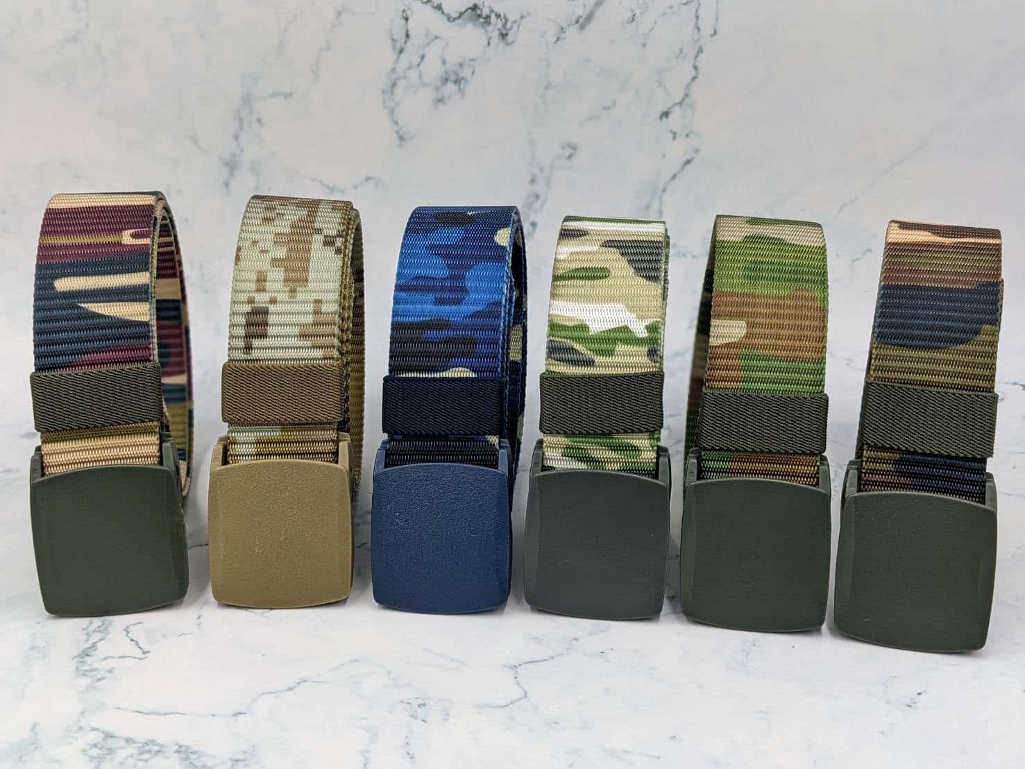 Camo nylon tactical belt with plastic buckle